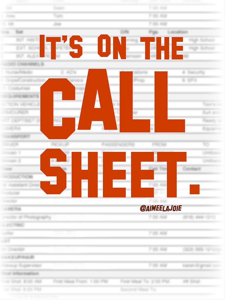 Thumbnail 7 of 7, Classic T-Shirt, It's on the Call Sheet. designed and sold by AimeeLaJoie.