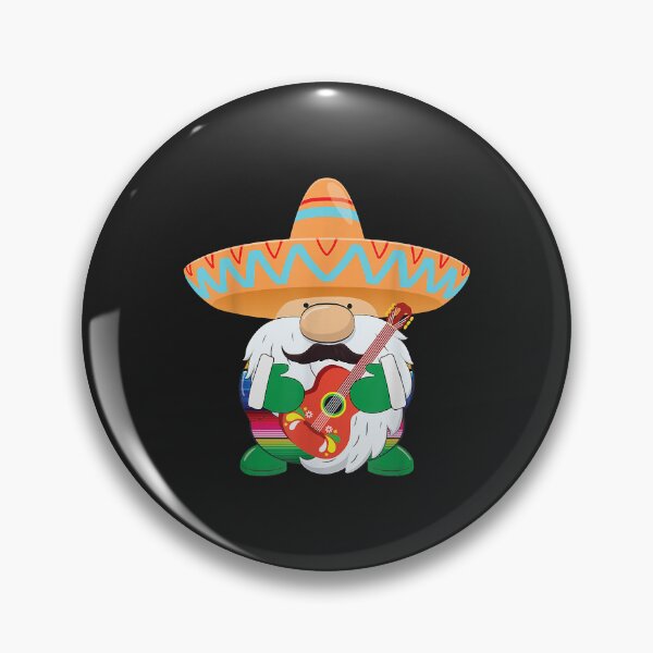 Item preview, Cinco De Mayo Mexican Gnome Wearing Sombrero Holding Guitar designed and sold by virnmjan.
