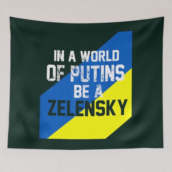 Item preview, Support Ukraine In A World Of Putins Be A Zelensky - Cлава Україні Slava Ukrayini - Slava Ukraini -    designed and sold by Thresholds.