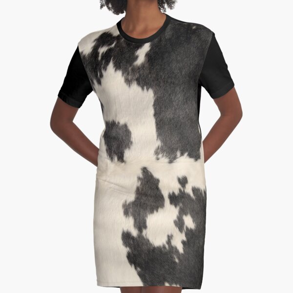 Vista previa del artículo con la obra «Vaca negra y blanca», diseñado y vendido por TheGhostTown.