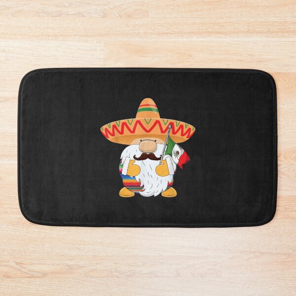 Item preview, Cinco De Mayo Mexican Gnome Wearing Sombrero Mexican Flag designed and sold by virnmjan.