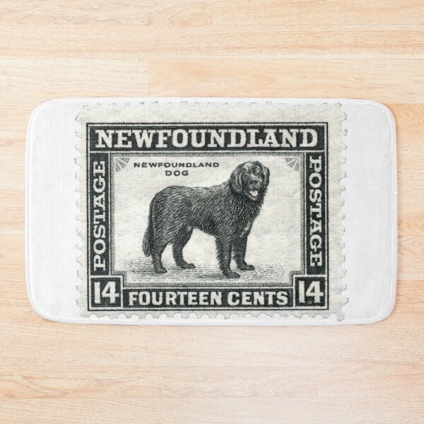 Item preview, vintage Newfoundland postage stamp with Newfoundland dog designed and sold by Signs for Dark Times.