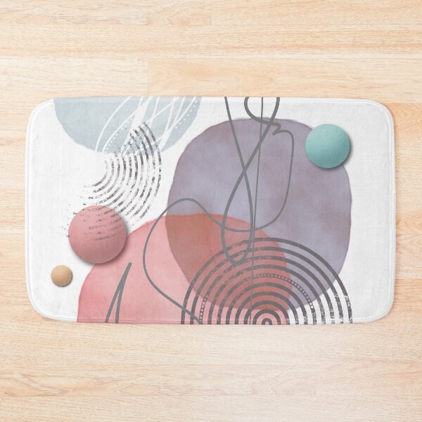 Item preview, Mid century rainbow lineart pink designed and sold by vianahline.