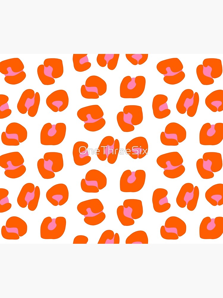 Disover Large, Orange and Pink Leopard Spots Pack Shower Curtain