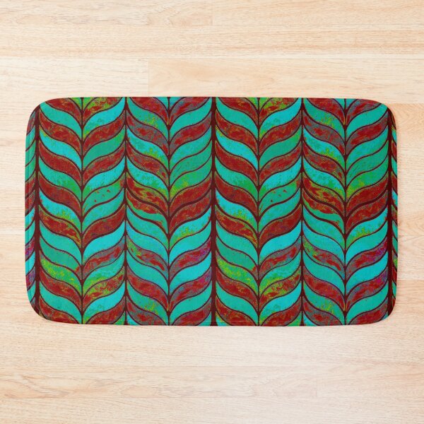Item preview, Red and Teal - leaf wing pattern designed and sold by Kestrelle.