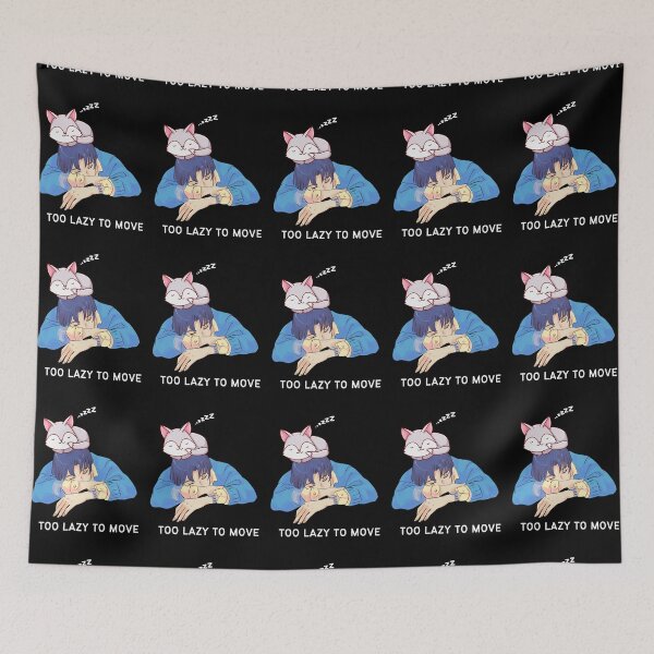 Item preview, Too Lazy To Move - Cute Cat Sleeping On A Boy designed and sold by bsrishika.