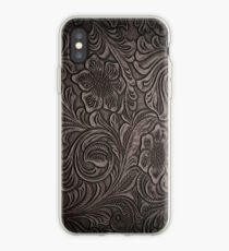 Vinilo o funda para iPhone Cuero desgastado Smoky Tooled