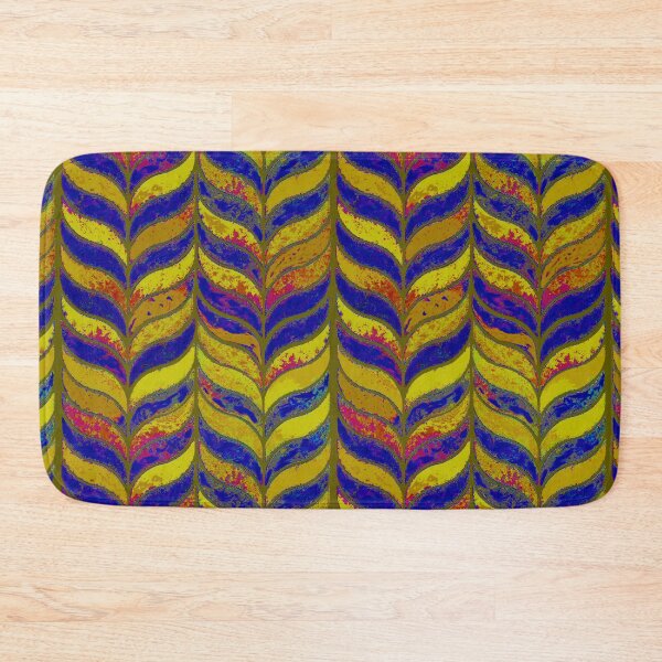 Item preview, Gold and Navy - leaf wing pattern designed and sold by Kestrelle.