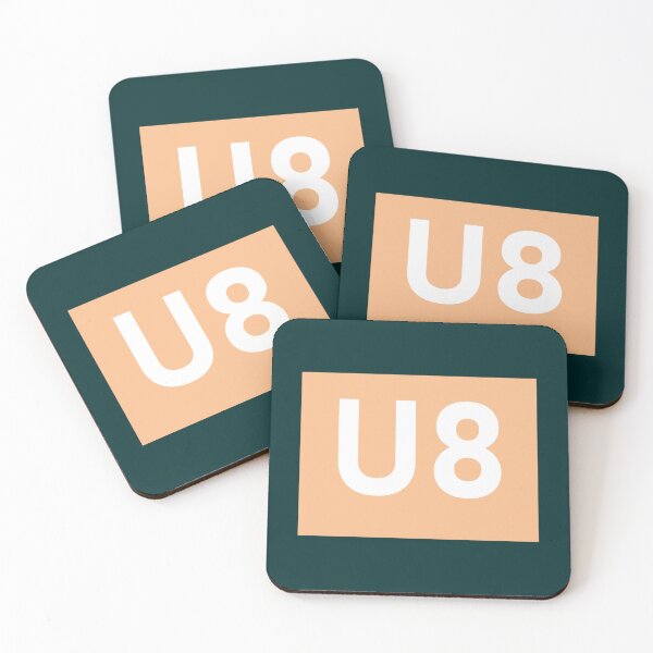 Item preview, Berliner U-Bahn Liniensymbole U8   designed and sold by WallArtyz.