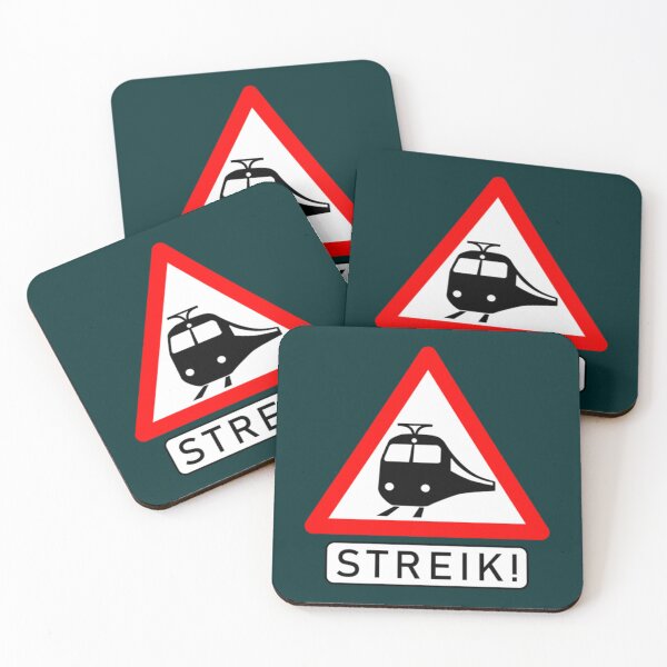 Item preview, Deutsche Oberleitungskreuzung „Streik“-Schild   designed and sold by WallArtyz.