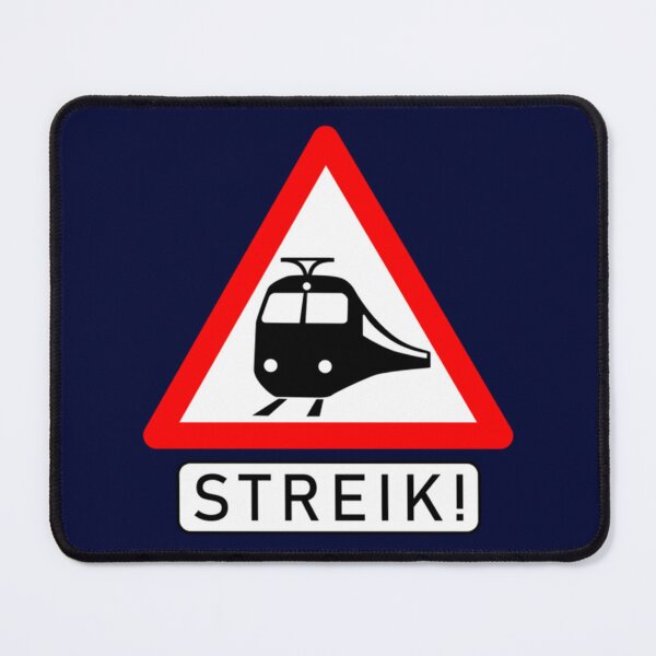 Item preview, Deutsche Oberleitungskreuzung „Streik“-Schild   designed and sold by WallArtyz.