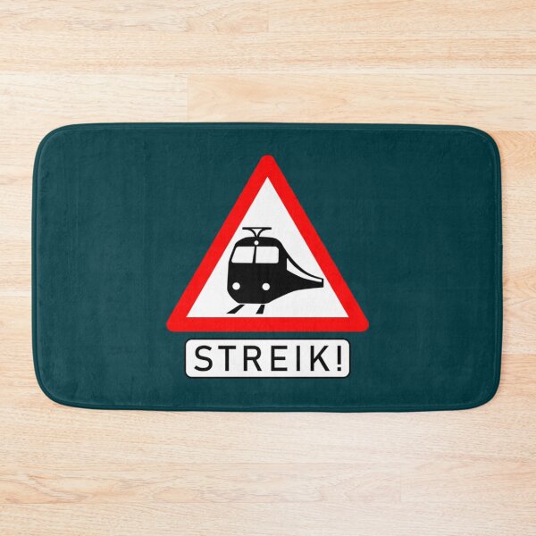 Item preview, Deutsche Oberleitungskreuzung „Streik“-Schild   designed and sold by WallArtyz.