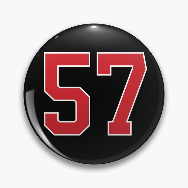 Item preview, Sports Number 57, red black color lucky sport fifty seven designed and sold by ArtIsParty.
