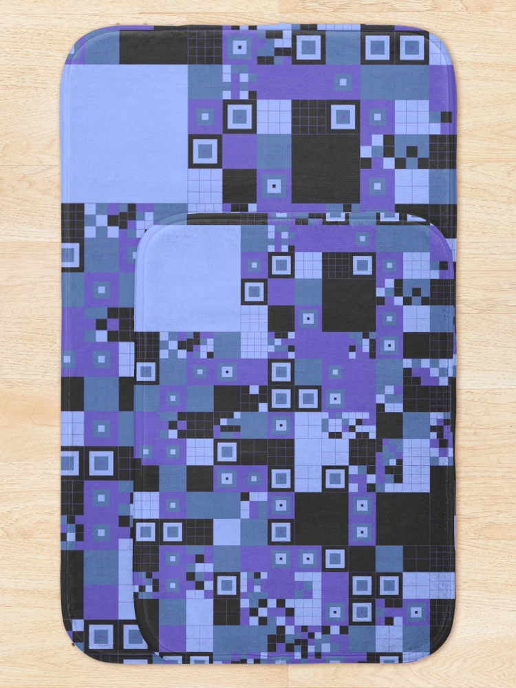 Thumbnail 5 of 6, Bath Mat, Squares 10 designed and sold by genpythonart.