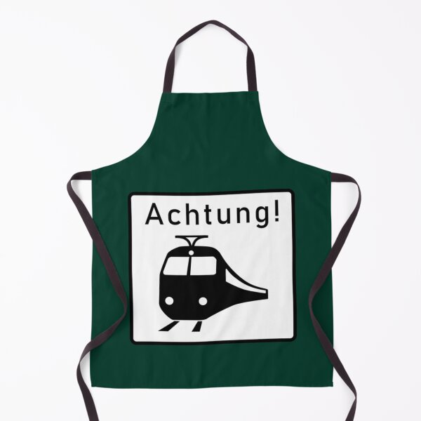 Item preview, Deutscher Bahnübergang „Achtung“-Schild   designed and sold by WallArtyz.