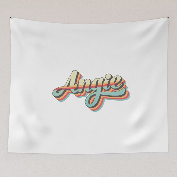 Item preview, Angie name - cool 70s retro font surf style design designed and sold by NameTheory.