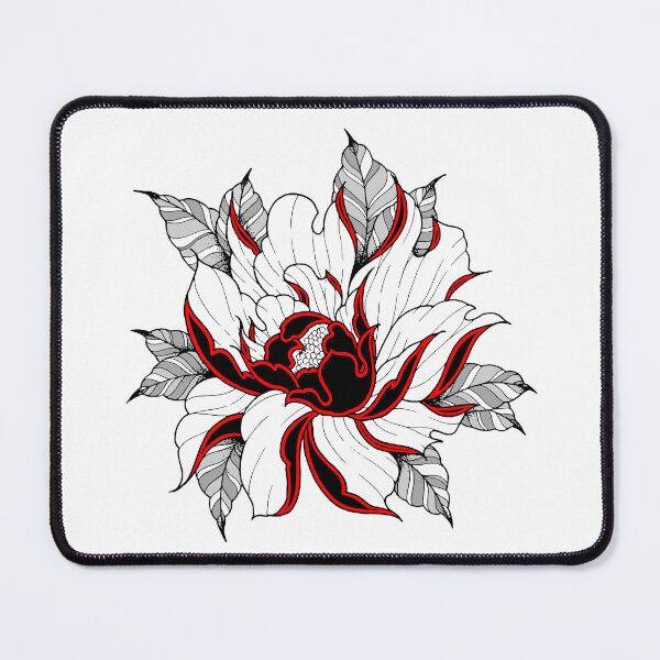 Item preview, Old School Peony Tattoo designed and sold by SoulArtLove.