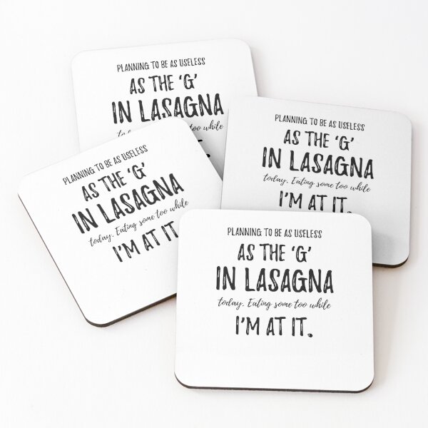 Item preview, Planning to be as useless as the ‘g’ in lasagna today. Eating some too while I’m at it. Funny lazy saying designed and sold by Quotes ⭐⭐⭐⭐⭐.
