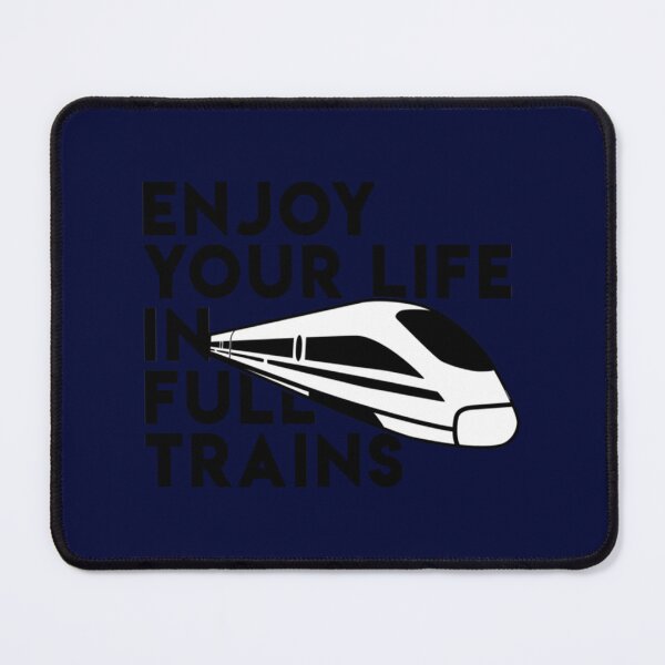 Item preview, Enjoy your life in full trains - Denglisch Witz designed and sold by WallArtyz.