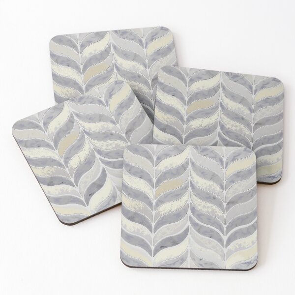 Item preview, Silver Grey - leaf wing pattern designed and sold by Kestrelle.