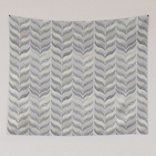 Item preview, Silver Grey - leaf wing pattern designed and sold by Kestrelle.