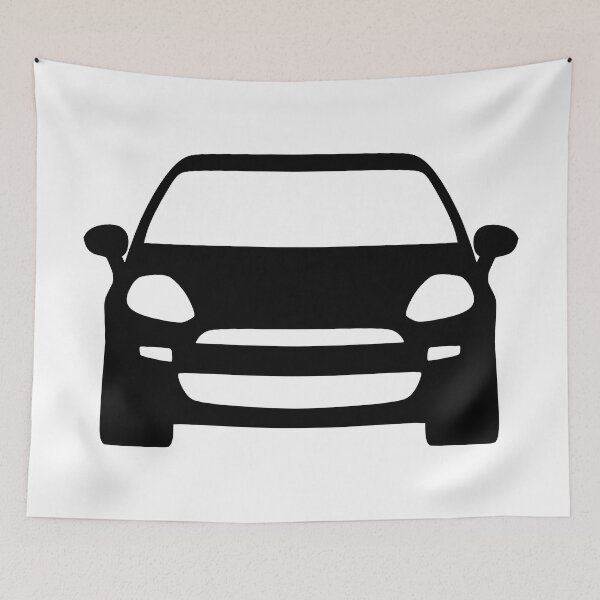 Item preview, Fiat Punto third generation black silhouette designed and sold by EdimDesign.