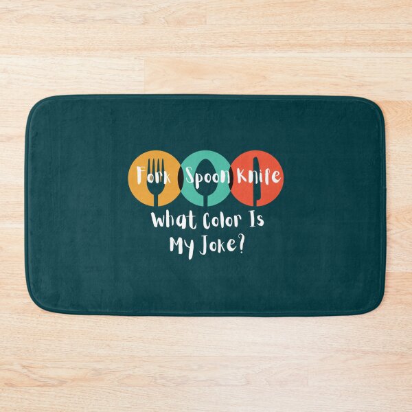 Item preview, Fork Spoon Knife What Color Is My Joke, fer ihr für ihn klassisches    designed and sold by WallArtyz.