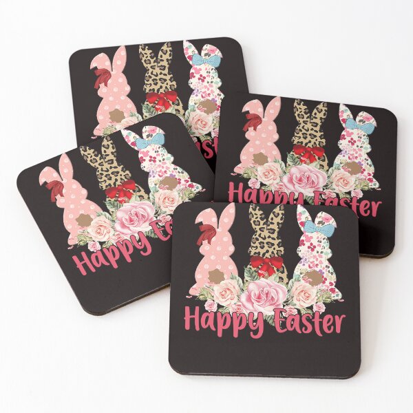 Item preview, Leopard Easter Bunny Rabbit Trio Cute Easter  designed and sold by ElnaTillman.