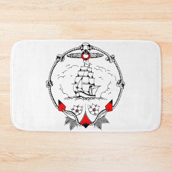 Item preview, Old School Tattoo Ship designed and sold by SoulArtLove.