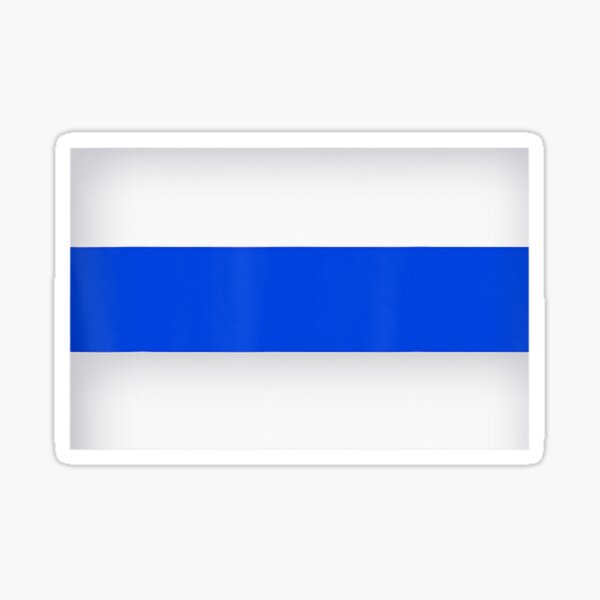 "Russian Flag Without Red, Russian AntiWar White Blue White" Sticker by dontewoodenxwsu Redbubble