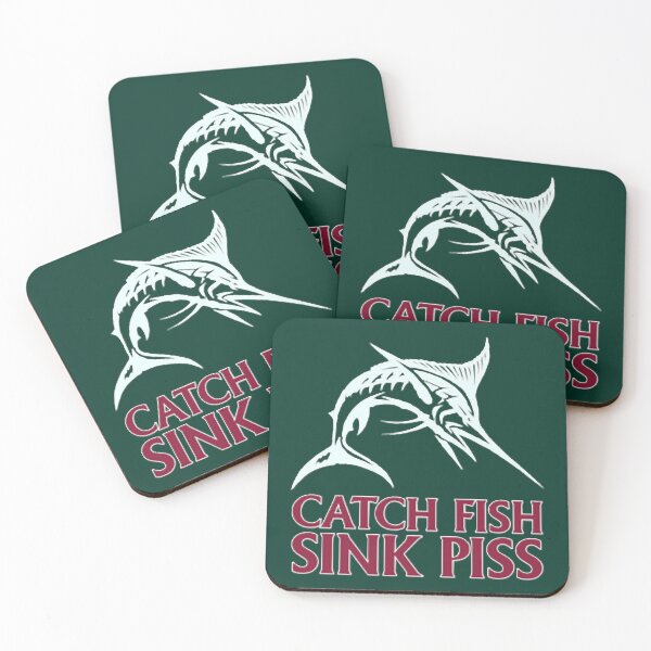 Item preview, Catch Fish, Sink Piss - Black   Classic  designed and sold by ShmooBamboo.