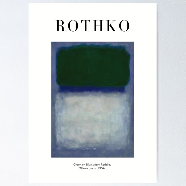 Item preview, Green on Blue, Mark Rothko | Wall Art designed and sold by liv atelier.