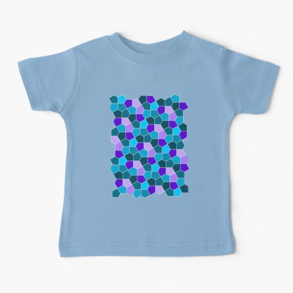 Cairo Pentagonal Tiles in Aqua and Purple Baby T-Shirt