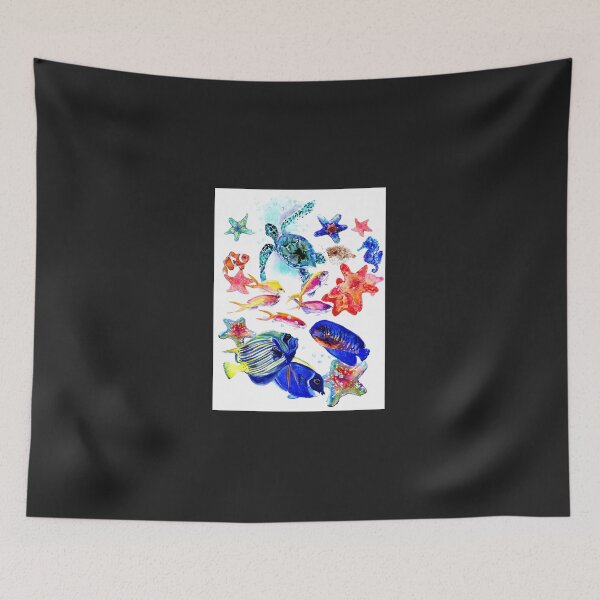 Item preview, Coral Sea, Underwater Scene beach, Tropical Colorful Children Design kids room art Classic T-Shirt designed and sold by DaleWilliax.