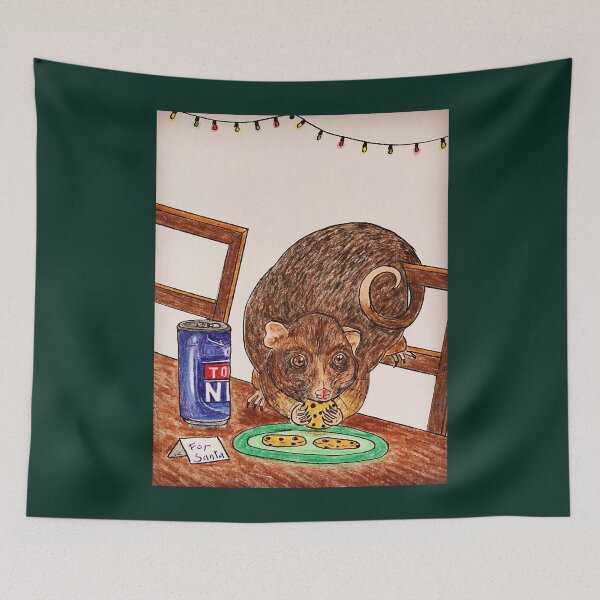 Item preview, Possum stealing Santa&x27;s snacks Photographic Print designed and sold by ShmooBamboo.