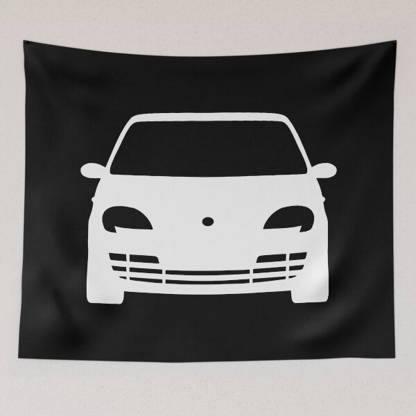 Item preview, Fiat Seicento 1997-2010 white silhouette designed and sold by EdimDesign.