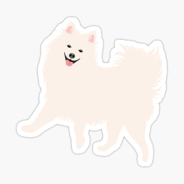 LOVE American Eskimo Dog - Black Sticker