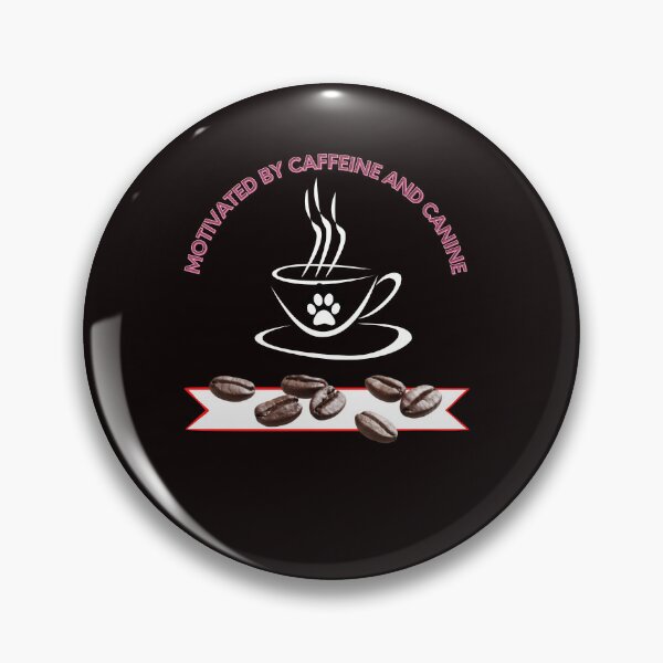 Aperçu de l'œuvre Motivated By Caffeine And Canine T-Shirt Gift For Animal and Coffee Lovers créée et vendue par AverageJoesBBQ.