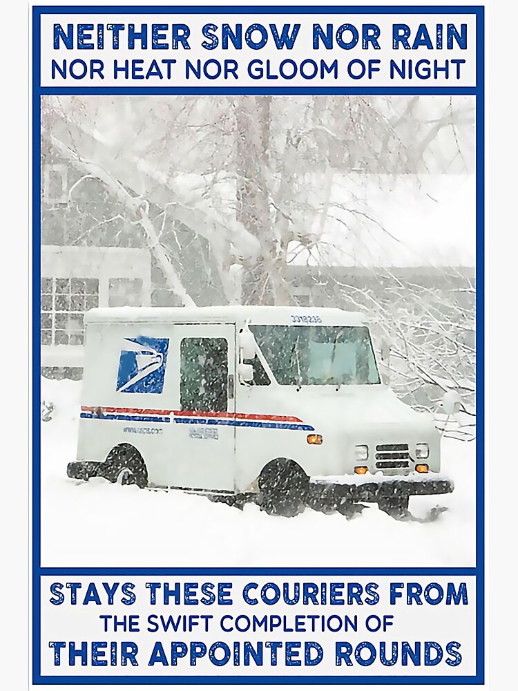 "Postal Worker The Swift Completion" Sticker by Terrifish90 Redbubble