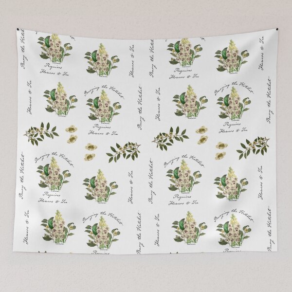 Item preview, Flowers & Tea Pattern II - White designed and sold by DarkGreenSoul.
