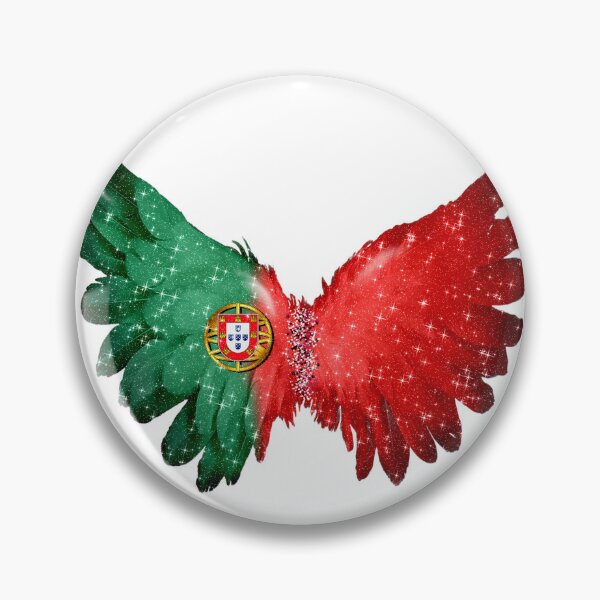 Item preview, Portugal Flag Angel Wings Feather Glitter designed and sold by Jolly-Yosei.
