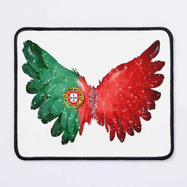 Item preview, Portugal Flag Angel Wings Feather Glitter designed and sold by Jolly-Yosei.