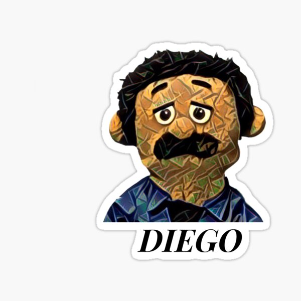 "Awkward Puppets Diego" Sticker for Sale by Mackapparel Redbubble