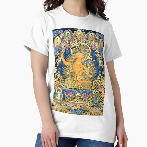 Item preview, Mandala 102 Bodhisattva Manjushri Gold Blue Thangka designed and sold by GuyBlank.