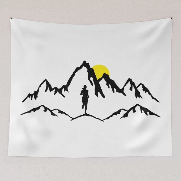 Item preview, Trail running, mountain run, runner, run designed and sold by claudiasartwork.