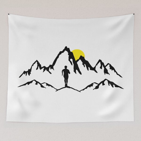 Item preview, Trail running, mountain run, runner, run designed and sold by claudiasartwork.