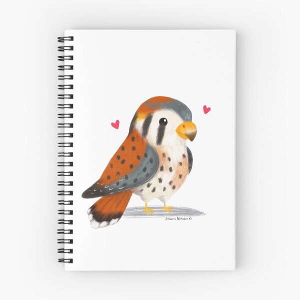 Item preview, American Kestral with little hearts designed and sold by julianamotzko.
