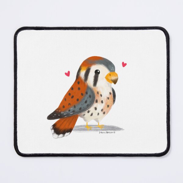 Item preview, American Kestral with little hearts designed and sold by julianamotzko.