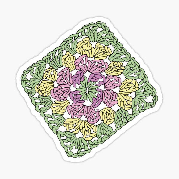 Granny square green Sticker