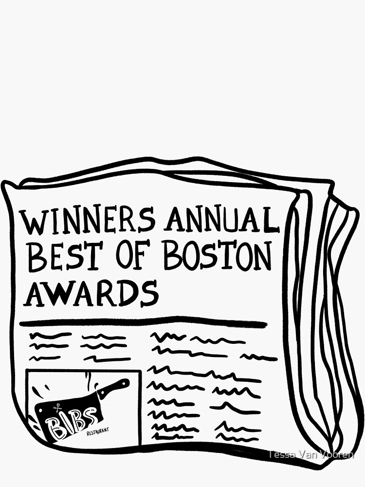 "Best of Boston news article from It Ends with us " Sticker for Sale by